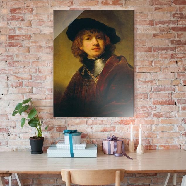 XXL Glasbilder Rembrandt van Rijn - Selbstbildnis