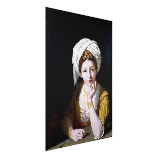 Glasbild - Kunstdruck Robert Home - Porträt einer Dame als Cumäische Sibylle - Hoch 3:4