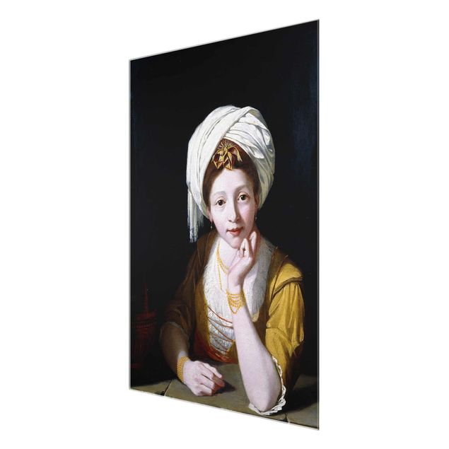 Glasbild - Kunstdruck Robert Home - Porträt einer Dame als Cumäische Sibylle - Hoch 3:4