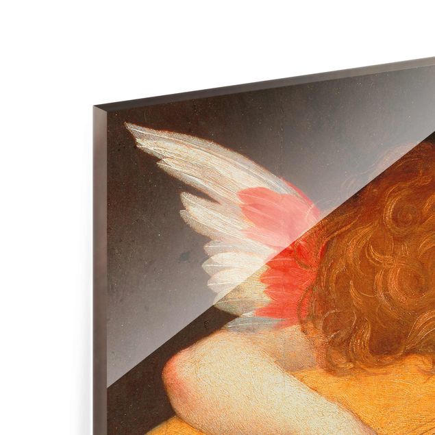 Glasbild - Kunstdruck Rosso Fiorentino - Musizierender Engel - Quer 4:3