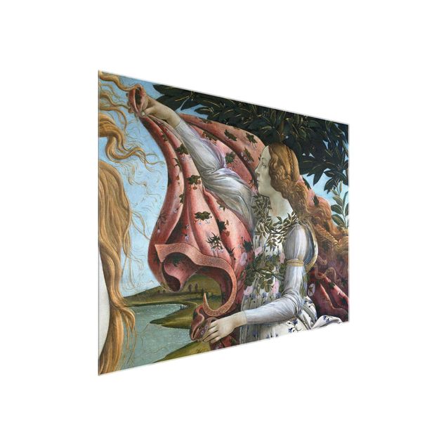 Glas Wandbilder Sandro Botticelli - Geburt der Venus