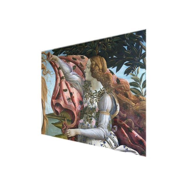 Glasbild - Kunstdruck Sandro Botticelli - Geburt der Venus. Detail: Flora - Quer 4:3