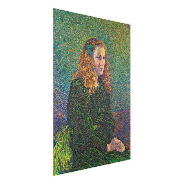 Schöne Wandbilder Theo van Rysselberghe - Junge Frau in grünem Kleid