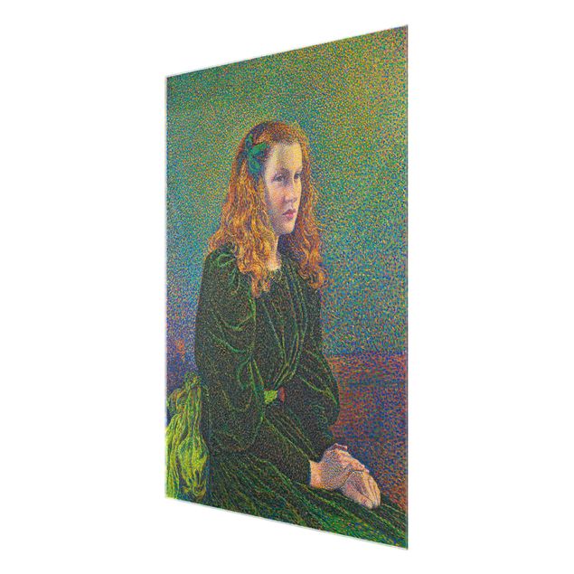 Kunstkopie Theo van Rysselberghe - Junge Frau in grünem Kleid