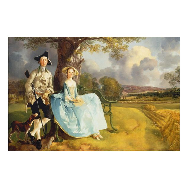 Glas Wandbilder Thomas Gainsborough - Das Ehepaar Andrews