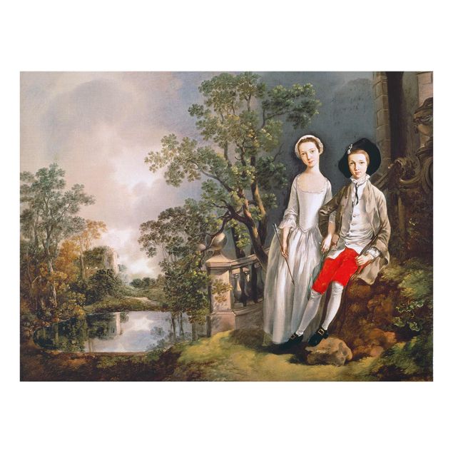 Glas Wandbilder Thomas Gainsborough - Heneage Lloyd und seine Schwester