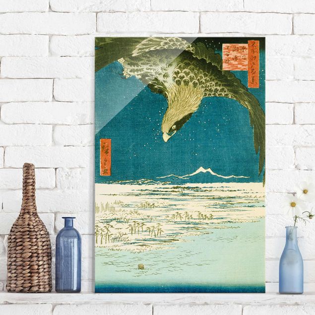 Wandbilder Tiere Utagawa Hiroshige - Die Hunderttausend-Tsubo-Ebene