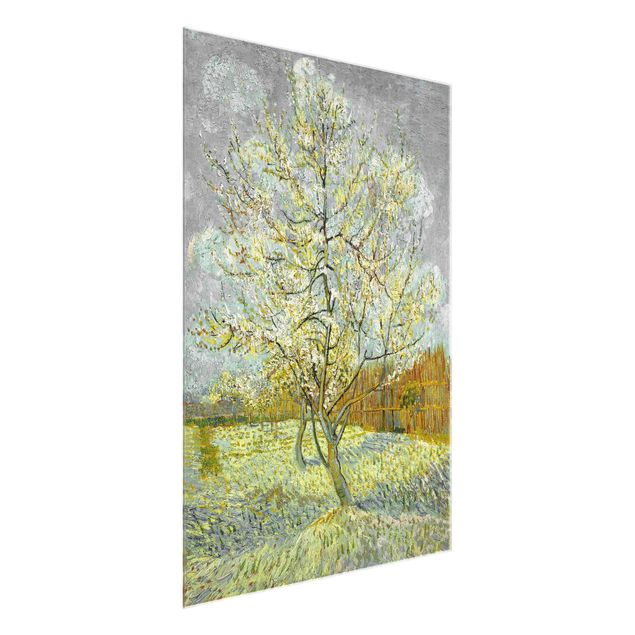 Wandbilder Glas XXL Vincent van Gogh - Pfirsichbaum rosa