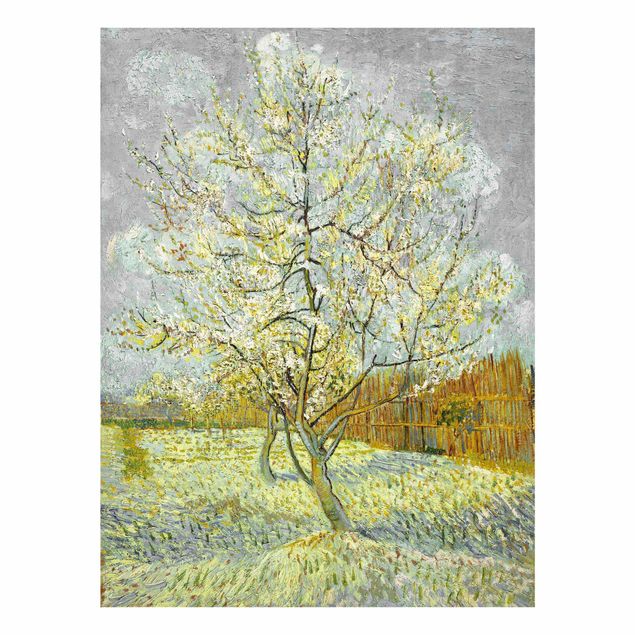 Natur Glasbilder Vincent van Gogh - Pfirsichbaum rosa