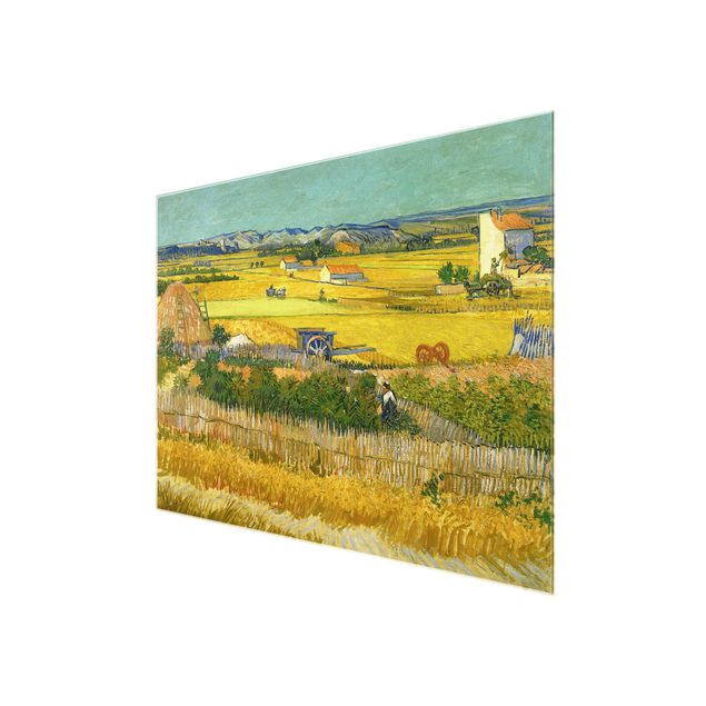 Glasbild Landschaften Vincent van Gogh - Die Ernte