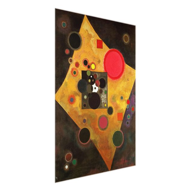 XXL Glasbilder Wassily Kandinsky - Akzent in rosa