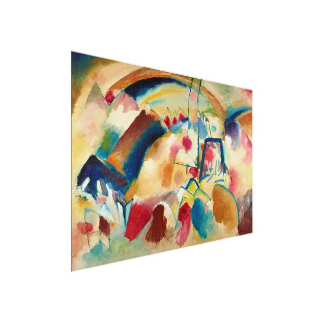 XXL Glasbilder Wassily Kandinsky - Landschaft mit Kirche