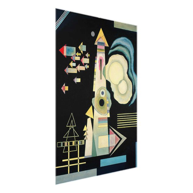 Glasbild - Kunstdruck Wassily Kandinsky - Pfeile - Expressionismus Hoch 3:4