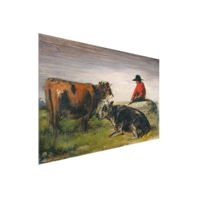 Wandbilder Wilhelm Busch - Hirte mit Kühen