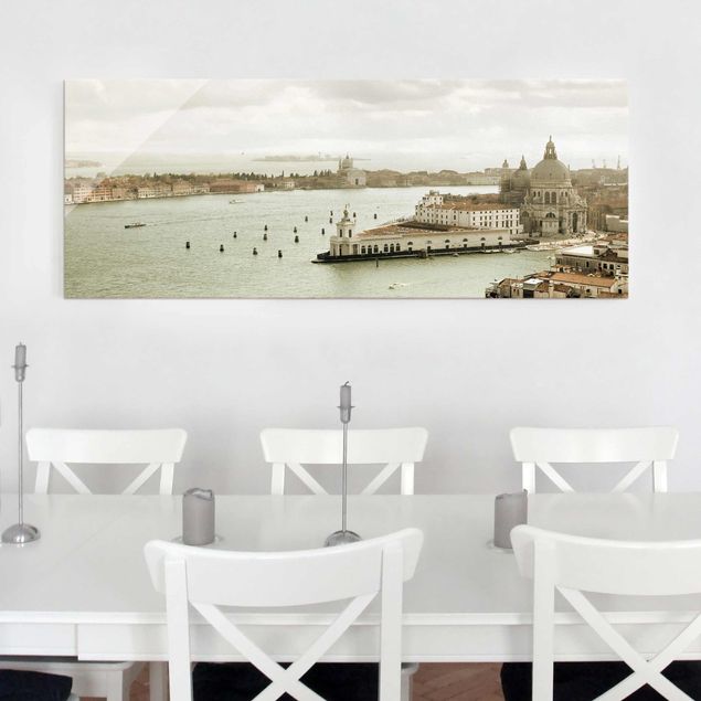 Wandbilder Glas XXL Lagune von Venedig
