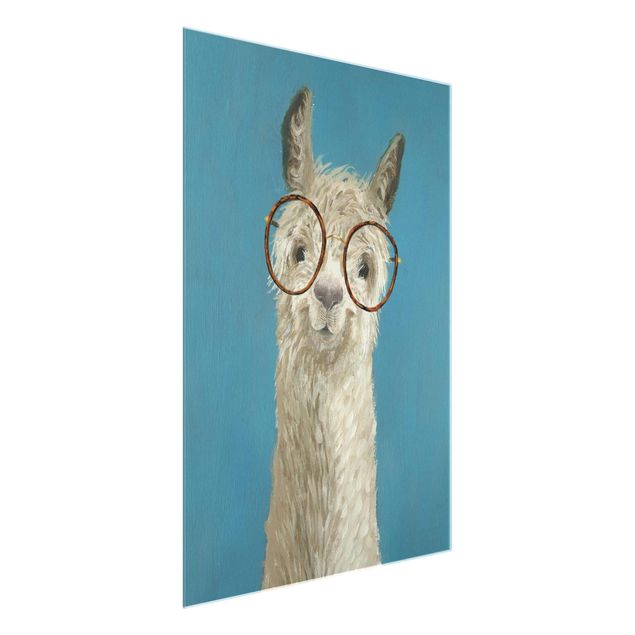 Wandbilder Lama mit Brille I