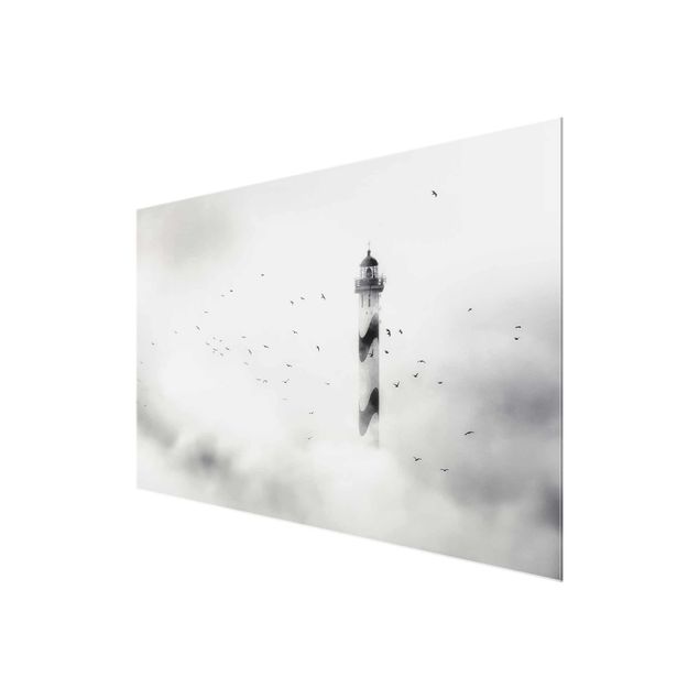 Bilder für die Wand Leuchtturm im Nebel