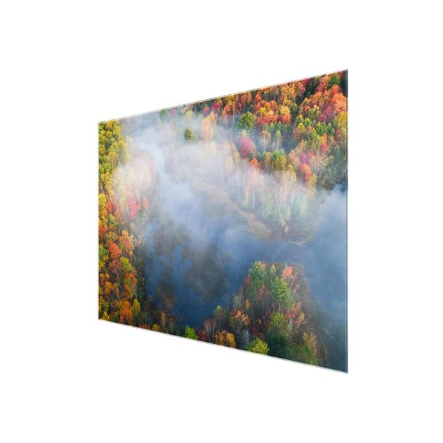 Bilder auf Glas Luftbild - Herbst Symphonie