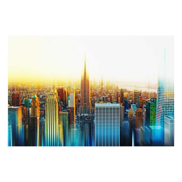 Skyline Glasbilder Manhattan Abstrakt