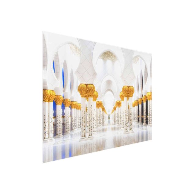 Schöne Wandbilder Moschee in Gold