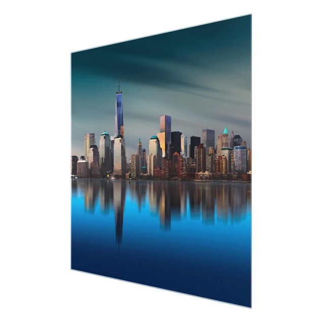 Glasbild - New York World Trade Center - Quadrat 1:1