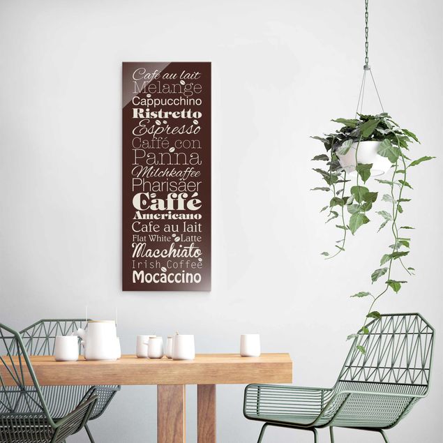 Schöne Wandbilder Kaffeespezialitäten Braun