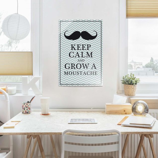 Bilder für die Wand Keep Calm and Grow a Moustache