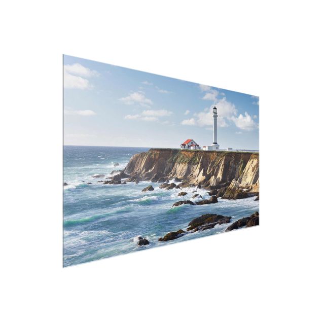 Natur Glasbilder Point Arena Lighthouse Kalifornien