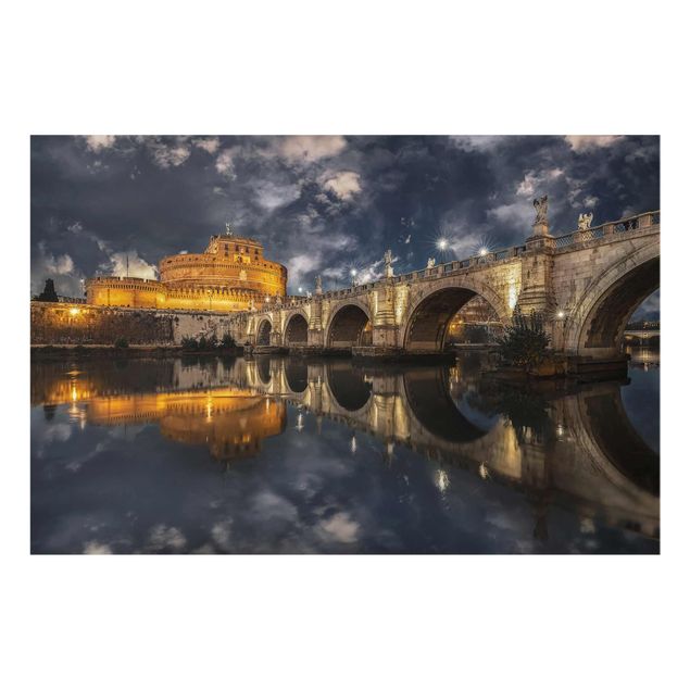 Glasbild - Ponte Sant'Angelo in Rom - Quer 3:2