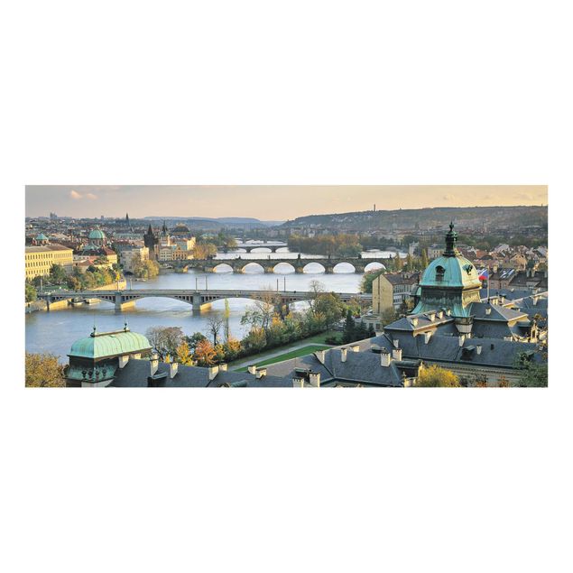 Glasbild - Prag - Panorama Quer