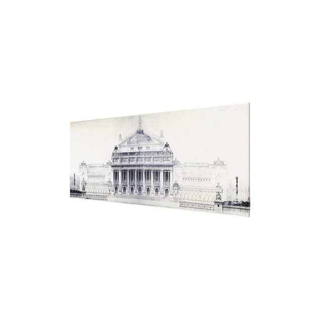 Glasbild - Prix de Rome Skizze II - Panorama