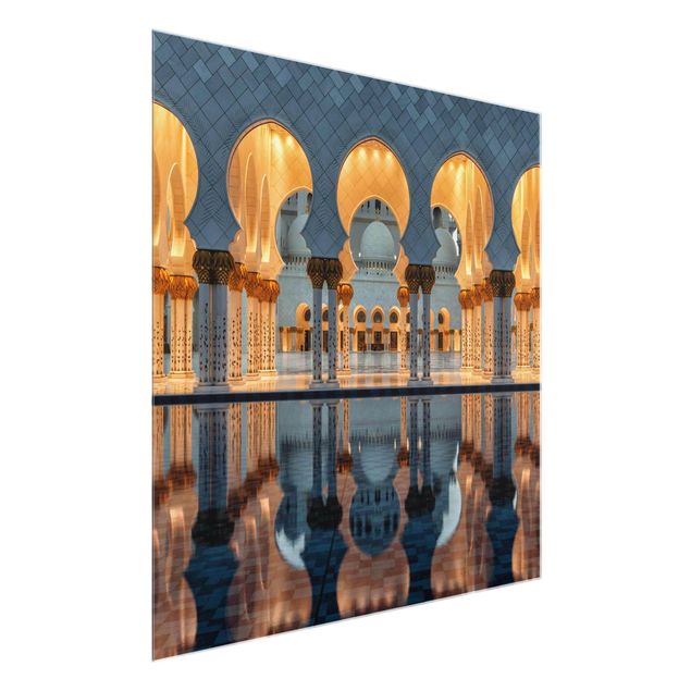 Wandbilder Reflexionen in der Moschee