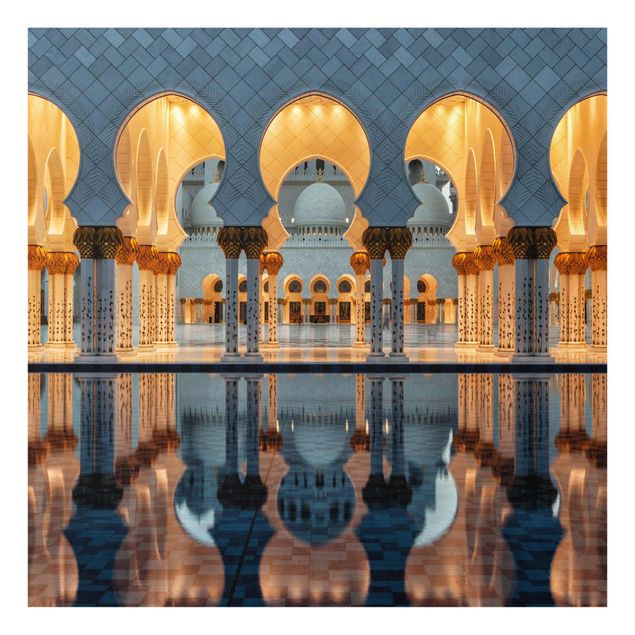 Glasbilder Reflexionen in der Moschee