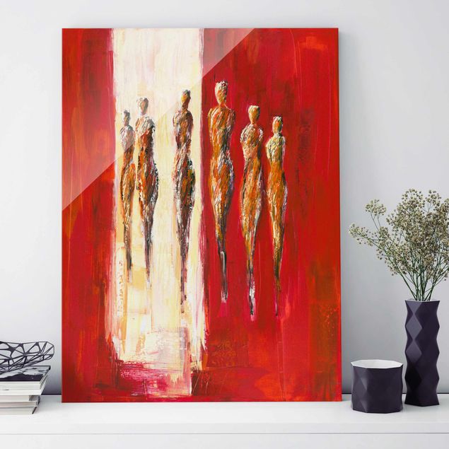 Abstrakte Kunst Bilder Petra Schüßler - Sechs Figuren in Rot