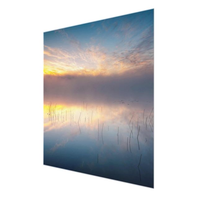 Wandbilder Sonnenaufgang schwedischer See