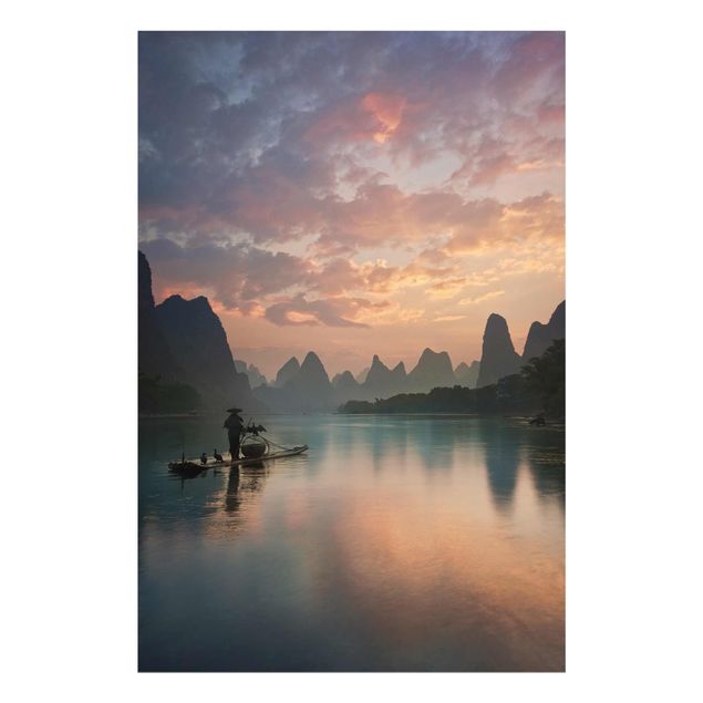 Bilder für die Wand Sonnenaufgang über chinesischem Fluss