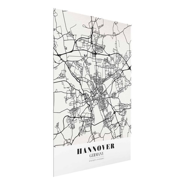 Schöne Wandbilder Stadtplan Hannover - Klassik