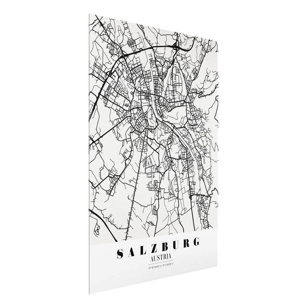 Schöne Wandbilder Stadtplan Salzburg - Klassik