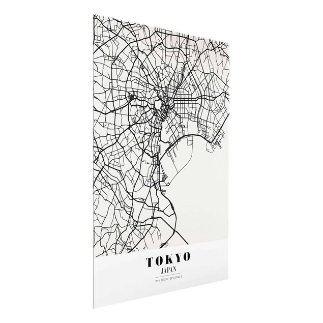 Schöne Wandbilder Stadtplan Tokyo - Klassik