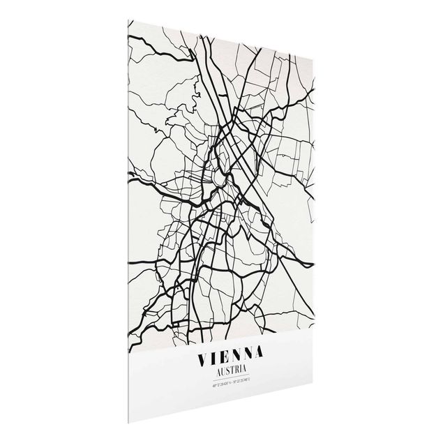 Bilder für die Wand Stadtplan Vienna - Klassik