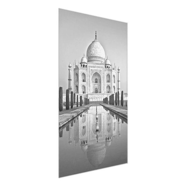 Bilder auf Glas Taj Mahal mit Garten