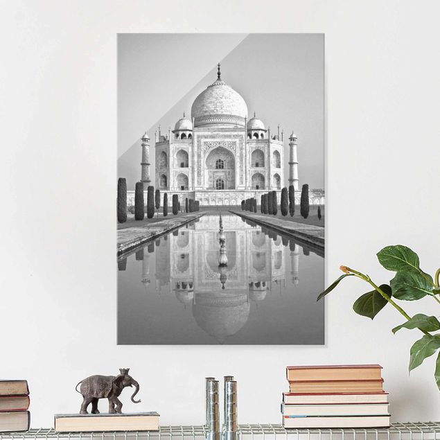 XXL Glasbilder Taj Mahal mit Garten