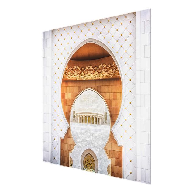 Glasbild - Tor der Moschee - Quadrat 1:1