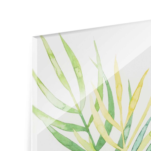 Glasbild - Tropisches Blattwerk - Palme - Hochformat 3:2