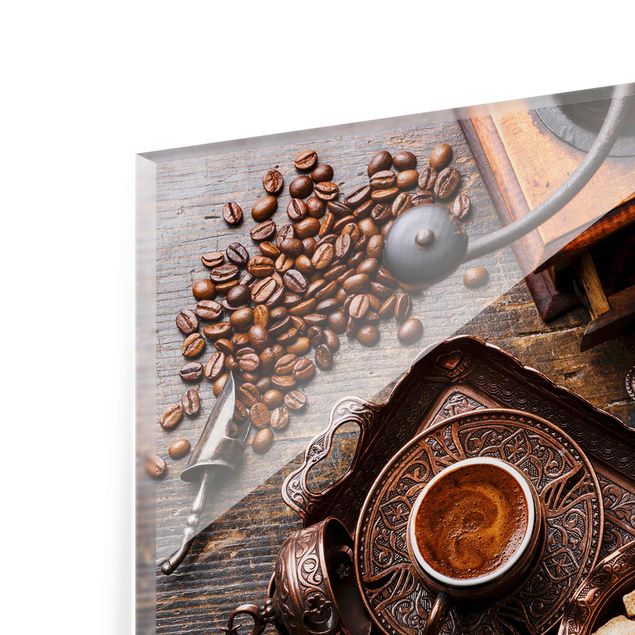 Glasbild - Türkischer Kaffee - Quadrat 1:1