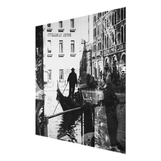 Glasbild - Venice Reflections - Quadrat 1:1