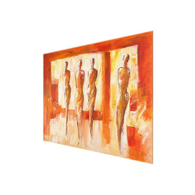 Schöne Wandbilder Petra Schüßler - Vier Figuren in Orange