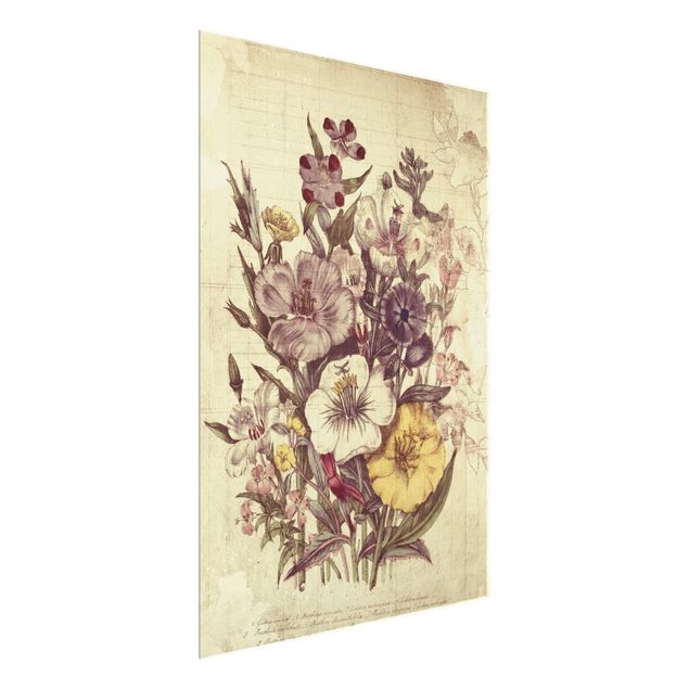 Bilder für die Wand Vintage Letter Blumenstrauss