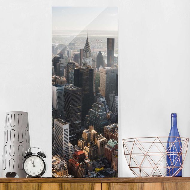 Glasbilder XXL Vom Empire State Building Upper Manhattan NY