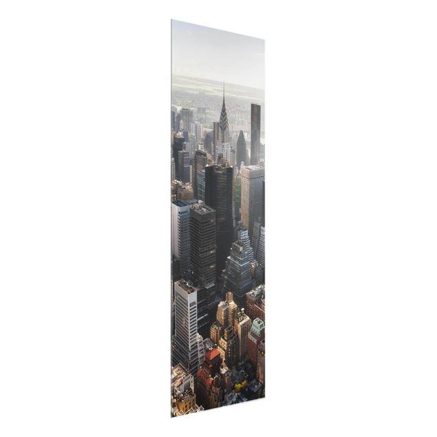 Glasbilder Vom Empire State Building Upper Manhattan NY